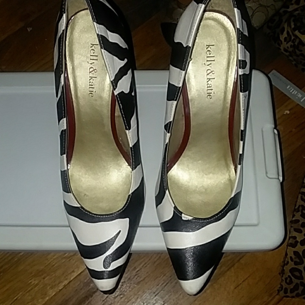 Zebra print heels